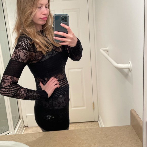 Topshop Black Lace Sweater - Picture 10 of 11